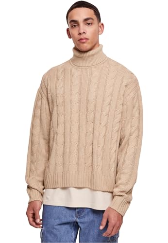 Urban Classics Herren Sweatshirt Boxy Roll Neck Sweater wetsand XL von Urban Classics