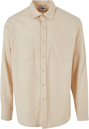 Urban Classics Herren TB6357-Flanell Shirt Hemd, Sand/Sand, 5XL von Urban Classics