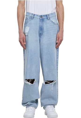 Urban Classics Herren Jeans Heavy Ounce Knee Cut Baggy Fit Jeans, lässige Baggy Jeanshose, zerrissene Jeans für Männer von Urban Classics