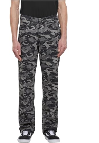 Urban Classics Herren Jeans Laser Camo Printed Jeans, Jeanshose für Männer im Camo-Muster, Regular Fit von Urban Classics