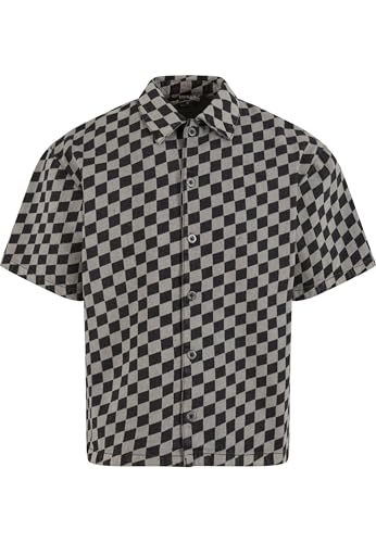 Urban Classics Herren Hemd Laser Check Printed Boxy Shirt, Kariertes Shirt für Männer, Oversized Fit von Urban Classics