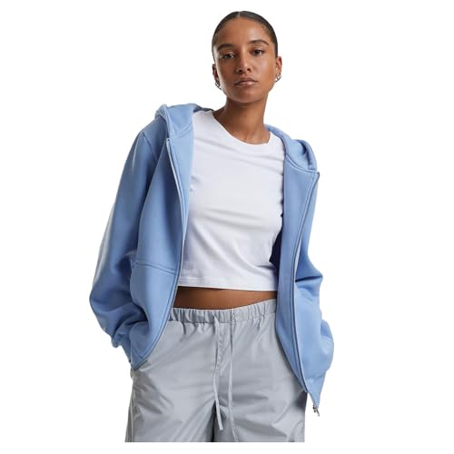 Urban Classics Herren Tb7286-ladies Fluffy Zip Hoody Sweatshirt, PowderBlue, L EU von Urban Classics