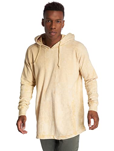 Urban Classics Herren TB2387-Terry Acid Washed Long Shaped Hoody Kapuzenpullover, Beige (Light Goldenoak 01447), S von Urban Classics