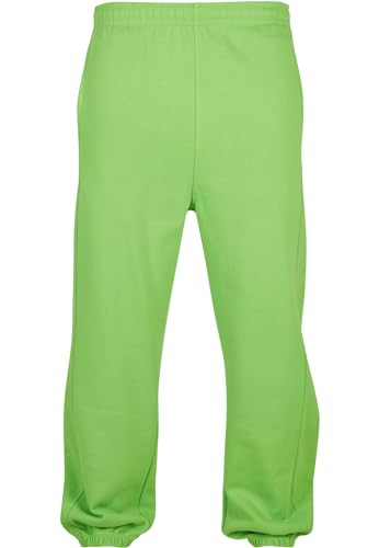 Urban Classics Herren Trainingshose Sweatpants, Jogginghose für Männer, Straight Leg, Reißverschlüsse an den Beinabschlüssen, M, Limegreen von Urban Classics