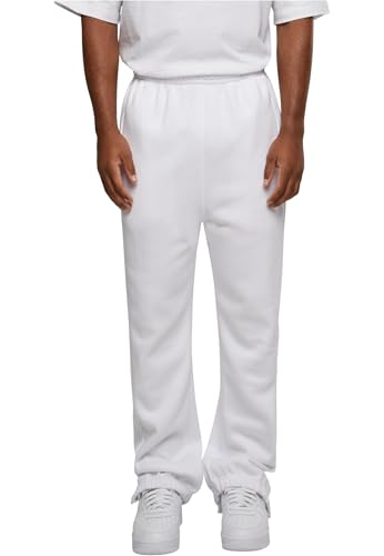 Urban Classics Herren Trainingshose Sweatpants, Jogginghose für Männer, Straight Leg, Reißverschlüsse an den Beinabschlüssen, S, White von Urban Classics