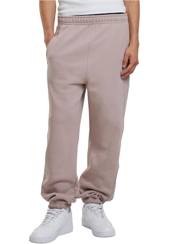 Urban Classics Herren Trainingshose Sweatpants, Jogginghose für Männer, Straight Leg, Reißverschlüsse an den Beinabschlüssen, L, duskrose von Urban Classics
