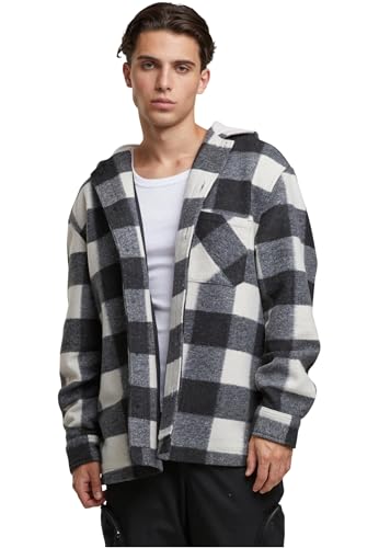 Urban Classics Big Check Jacket with Hood whitesand/Black, 5XL von Urban Classics