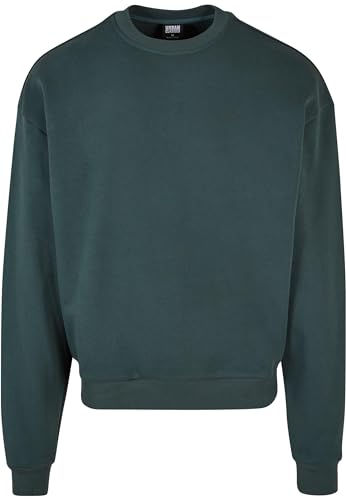 Urban Classics Herren Ultra Heavy Crew Sweatshirt, Bottlegreen, L von Urban Classics