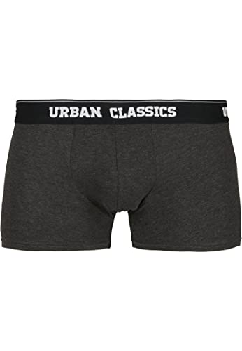 Urban Classics Herren Unterhosen Multi-Pack Men Boxer Shorts Unterwäsche, 1x Schwarz, 1x Charcoal, 4XL von Urban Classics