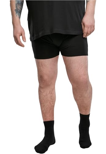 Urban Classics Herren Unterhosen Multi-Pack Men Boxer Shorts Unterwäsche, 1x Schwarz, 1x Charcoal, XXL von Urban Classics