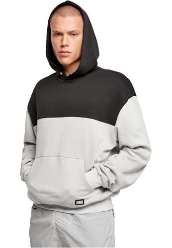 Urban Classics Upper Block Hoody lightasphalt/Black XXL von Urban Classics