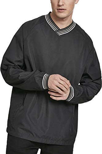 Urban Classics Herren Warm Up Pull Over Pullover, Mehrfarbig (Blk/Gry 00029), Small (Herstellergröße: S) von Urban Classics