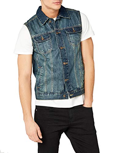 Urban Classics Herren Denim Vest, Männer Jeansweste, erhältlich in vielen verschiedenen Farben, Größen S bis 5XL von Urban Classics