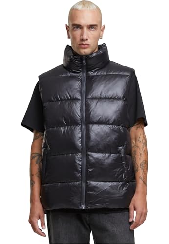 Urban Classics Recycled Big Puffer Vest black, M von Urban Classics