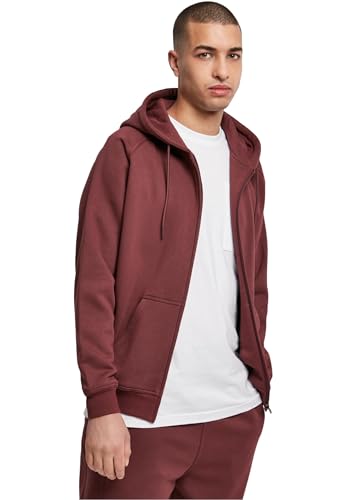 Urban Classics Herren Sweatshirt Zip Hoody, Kapuzenjacke für Männer, mit Reißverschluss, cherry, 5XL von Urban Classics