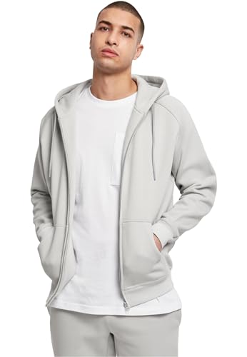 Urban Classics Herren Kapuzenpullover Zip Hoody, Sweatjacke mit Reißverschluss für Männer, Loose Fit, S, lightasphalt von Urban Classics