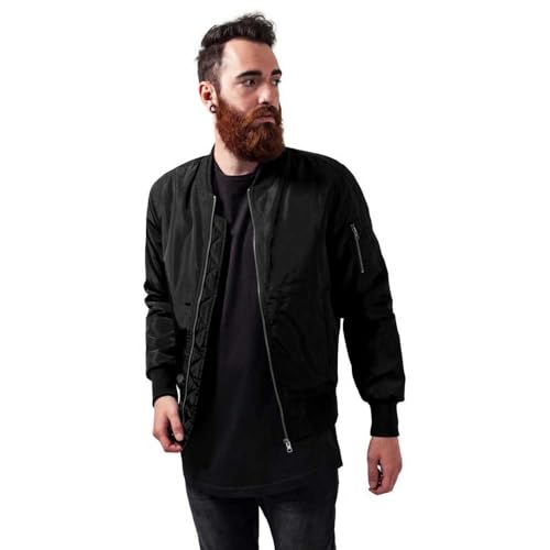 Urban Classics Herren 2-Tone Bomber jakke Jacke, Schwarz (Blk/Blk 17), S EU von Urban Classics