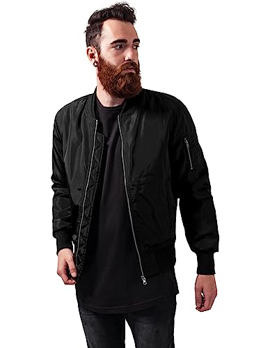 Urban Classics TB1446 Herren und Jungen 2-Tone Bomber Jacket, Bomberjacke leicht gefüttert, Pilotenjacke, Schwarz (blk/blk 17), Gr. XX-Large von Urban Classics