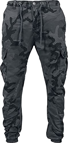 Urban Classics Herren Hose Camo Cargo Jogginghose, Mehrfarbig (grey camo 866), Gr. W32/L30 (Herstellergröße: 32) von Urban Classics