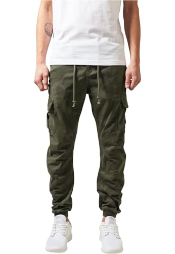 Urban Classics Herren Hose Camo Cargo Jogging Pants, Olive Camo, Gr. W30 von Urban Classics