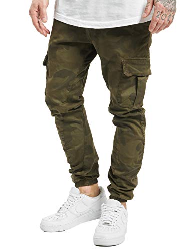 Urban Classics Herren Hose Camo Cargo Jogginghose, Mehrfarbig (olive camo 775), Gr. W32/L30 (Herstellergröße: 32) von Urban Classics