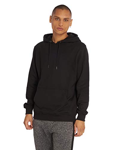 Urban Classics Herren Kapuzenpullover Basic Sweat Hoodie, einfarbiger Kapuzensweater mit Känguru Tasche, Kapuze verstellbar - Farbe black, Größe S von Urban Classics