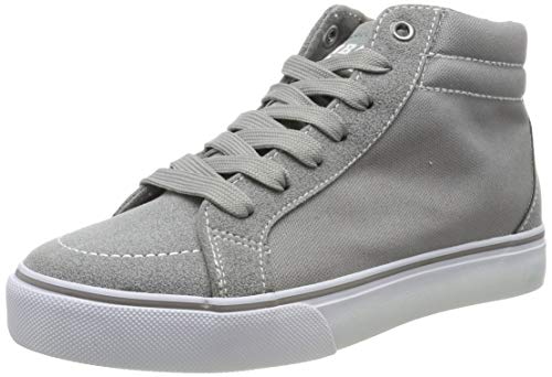Urban Classics High Canvas Sneaker, Unisex-Erwachsene Hohe Sneaker, Grau (Gry/Wht 00132), 36 EU (3.5 UK) von Urban Classics