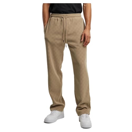 Urban Classics Jacquard Velvet Wide Sweatpants unionbeige, S von Urban Classics