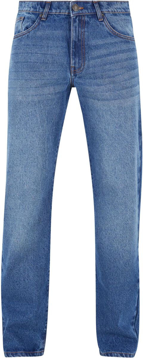 Urban Classics Jeans - Heavy Ounce Straight Fit Jeans - W30L32 bis W38L33 - für Männer - Größe W34L33 - blau von Urban Classics