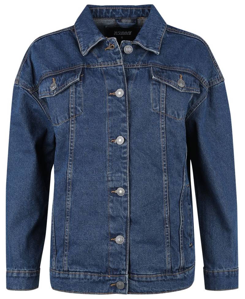 Urban Classics Jeansjacke - Ladies Oversized 90‘s Denim Jacket - XS bis S - für Damen - Größe XS - blau von Urban Classics
