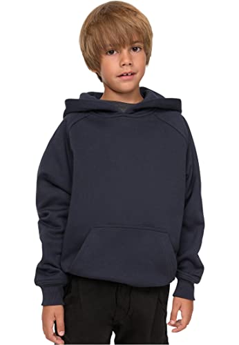 Urban Classics Jungen Boys Blank Hoody Kapuzenpullover, Navy, 146/152 von Urban Classics