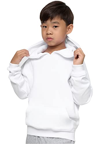 Urban Classics Jungen Boys Blank Hoody Kapuzenpullover, white, 110/116 von Urban Classics