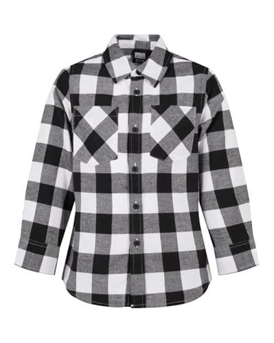 Urban Classics Jungen Boys Checked Flanell Shirt Hemd, black/white, 158-164 Urban Classics Jungen Boys Checked Flanell Shirt Hemd, black/white, 158-164 von Urban Classics