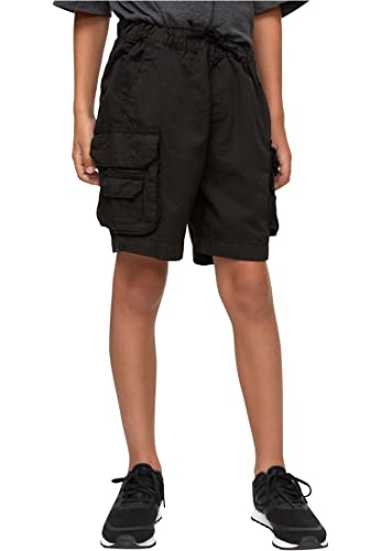 Urban Classics Jungen Boys Double Pocket Cargo Shorts Cargos, Black, 110/116 von Urban Classics