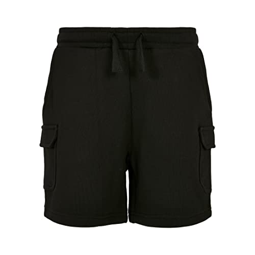 Urban Classics Jungen Boys Organic Cargo Sweat Shorts Cargos, Black, 146/152 von Urban Classics