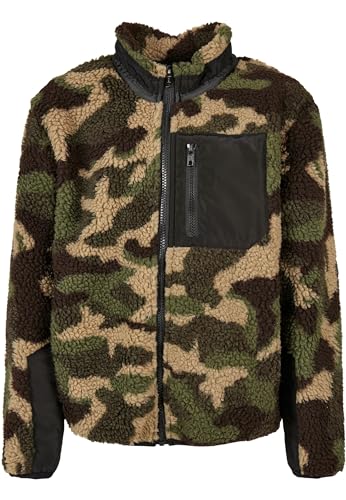 Urban Classics Jungen Boys Sherpa Jacket, wood camouflage, 146-152 von Urban Classics