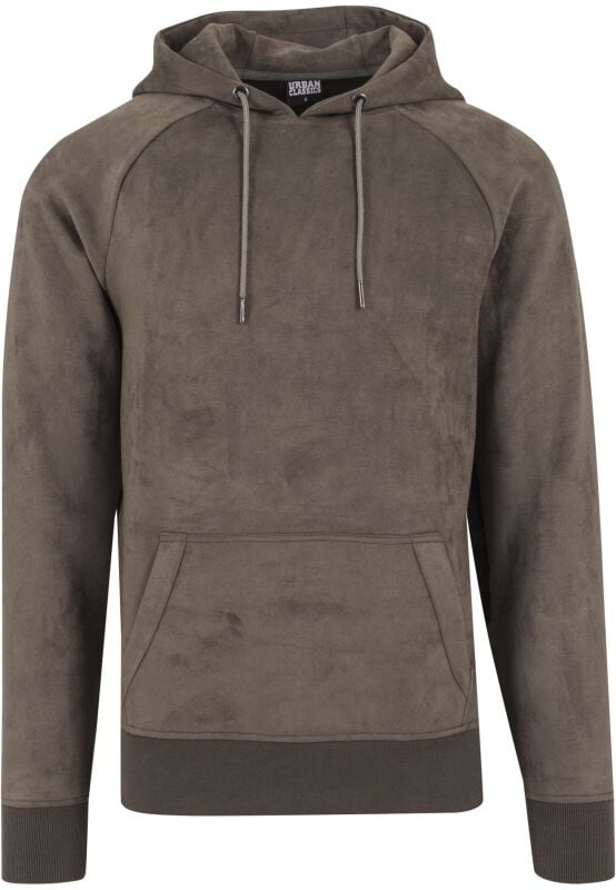 Urban Classics Kapuzenpullover - Imitation Suede Hoody - S - für Männer - Größe S - oliv von Urban Classics