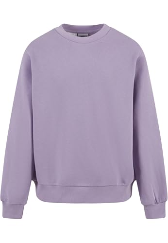 Urban Classics Girl's UCK6855-Girls Oversized Light Terry Crewneck Sweatshirt, dustylilac, 158/164 von Urban Classics