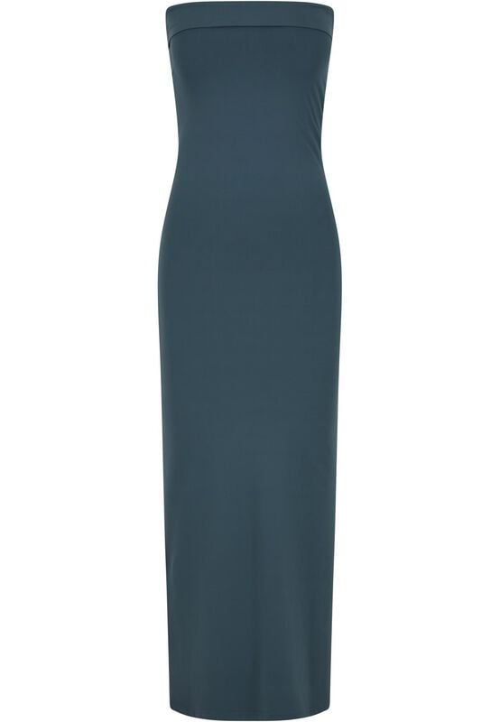 Urban Classics Kleid knielang - Ladies Bandeau Midi Dress - XS bis XL - für Damen - Größe XL - flaschengrün von Urban Classics