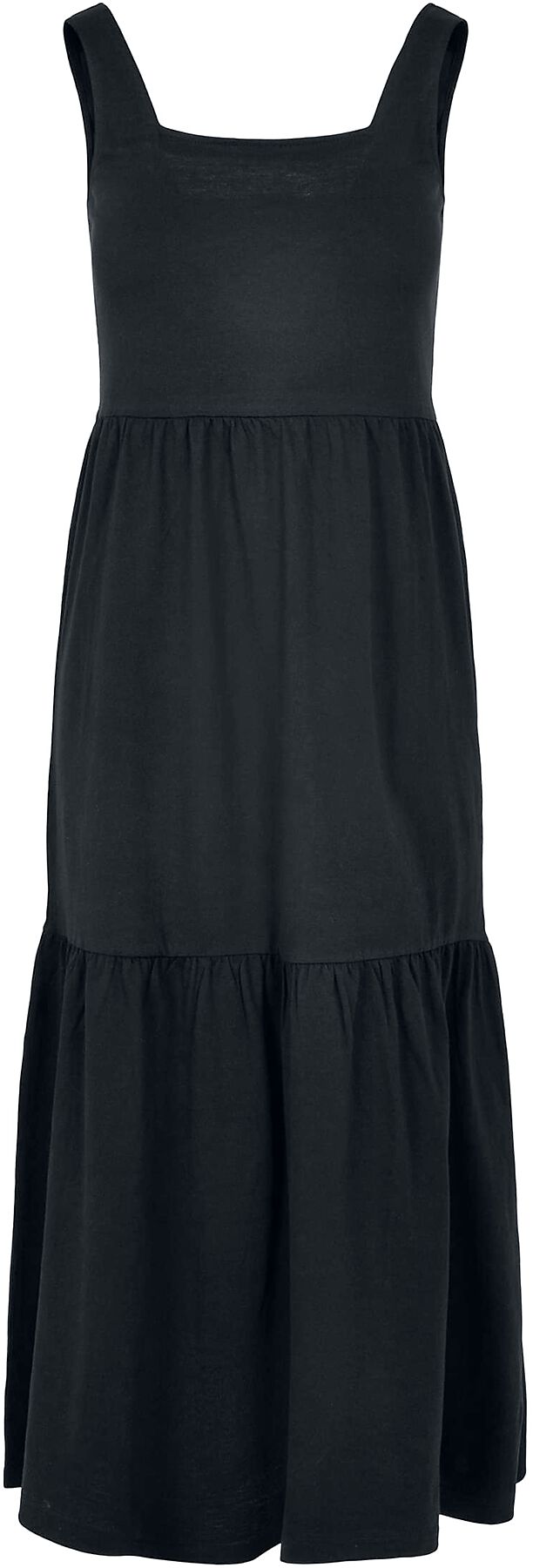 Urban Classics Kleid lang - Ladies Long Valance Summer Dress - XS bis 4XL - für Damen - Größe XS - schwarz von Urban Classics