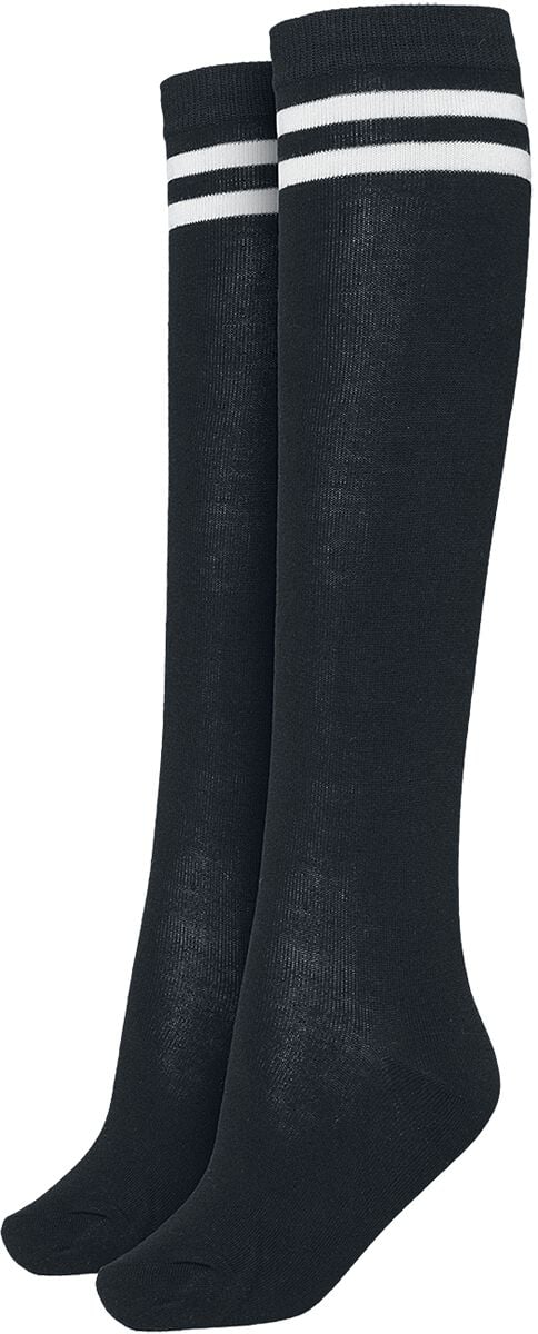 Urban Classics Kniestrümpfe - Ladies College Socks - EU36-39 bis EU40-42 - für Damen - Größe EU 36-39 - schwarz/weiß von Urban Classics