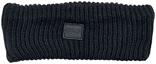 Urban Classics Knitted Wool Headband Unisex Stirnband schwarz 100% Wolle Basics, Streetwear von Urban Classics