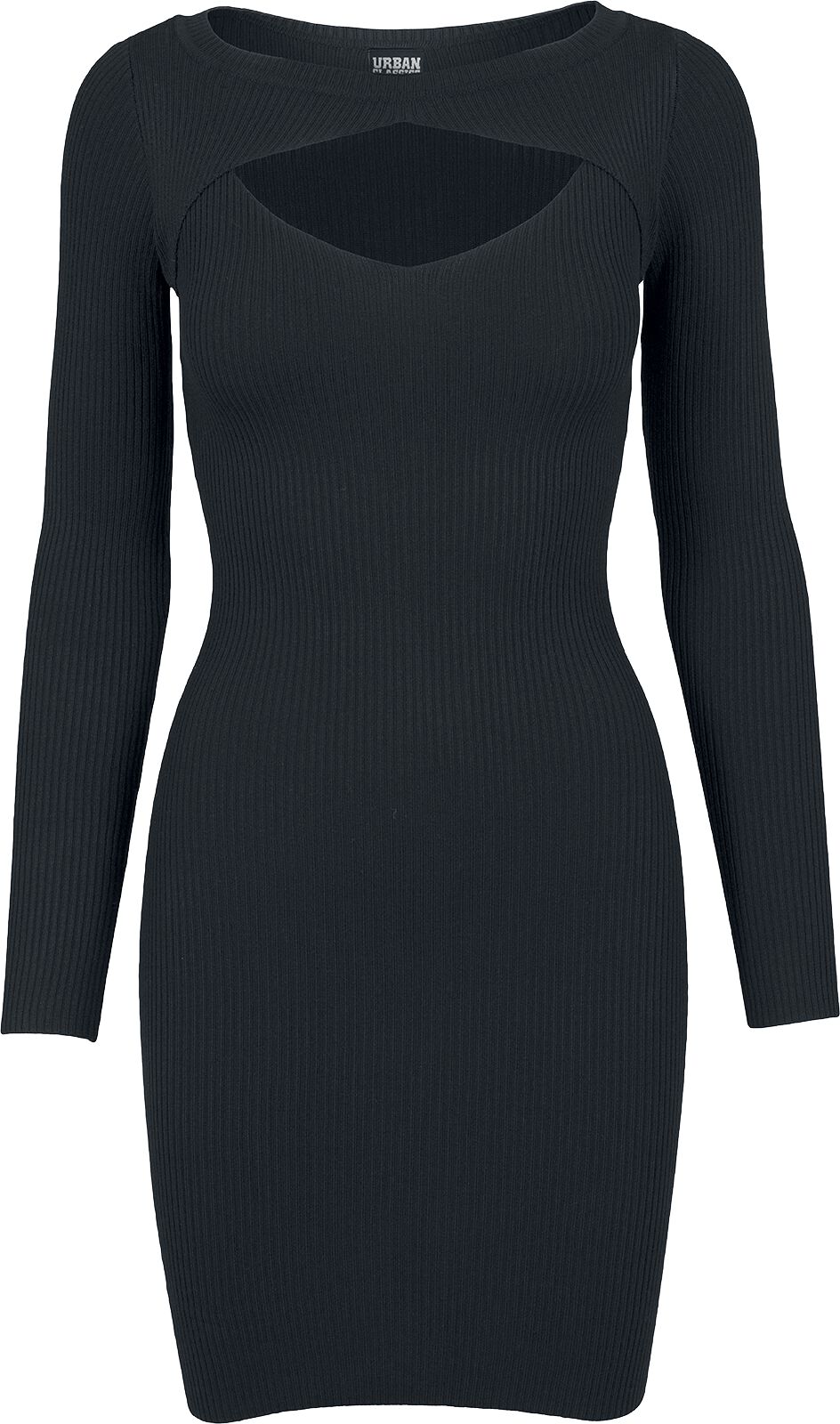 Urban Classics Kurzes Kleid - Ladies Cut Out Dress - S bis XL - für Damen - Größe XL - schwarz von Urban Classics