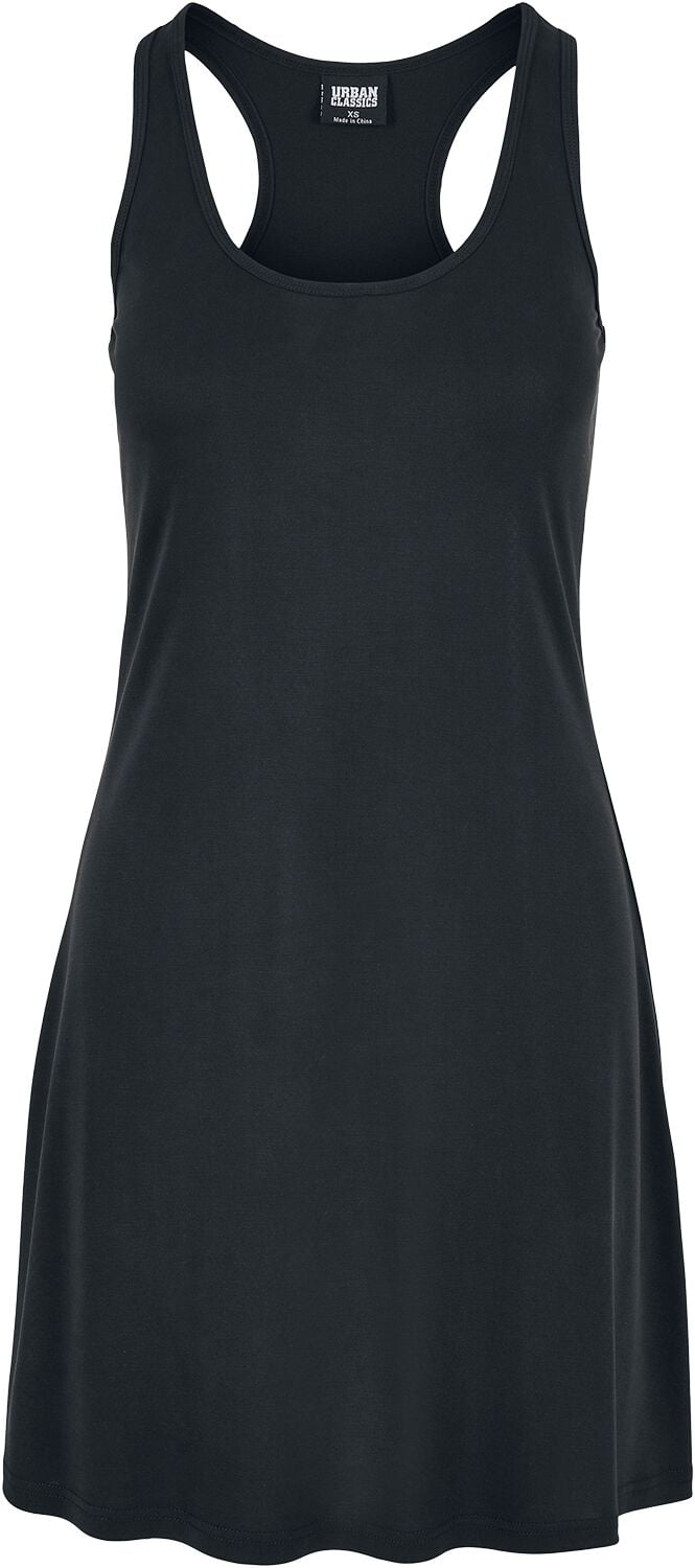 Urban Classics Kurzes Kleid - Ladies Modal Short Racer Back Dress - XS bis XL - für Damen - Größe S - schwarz von Urban Classics