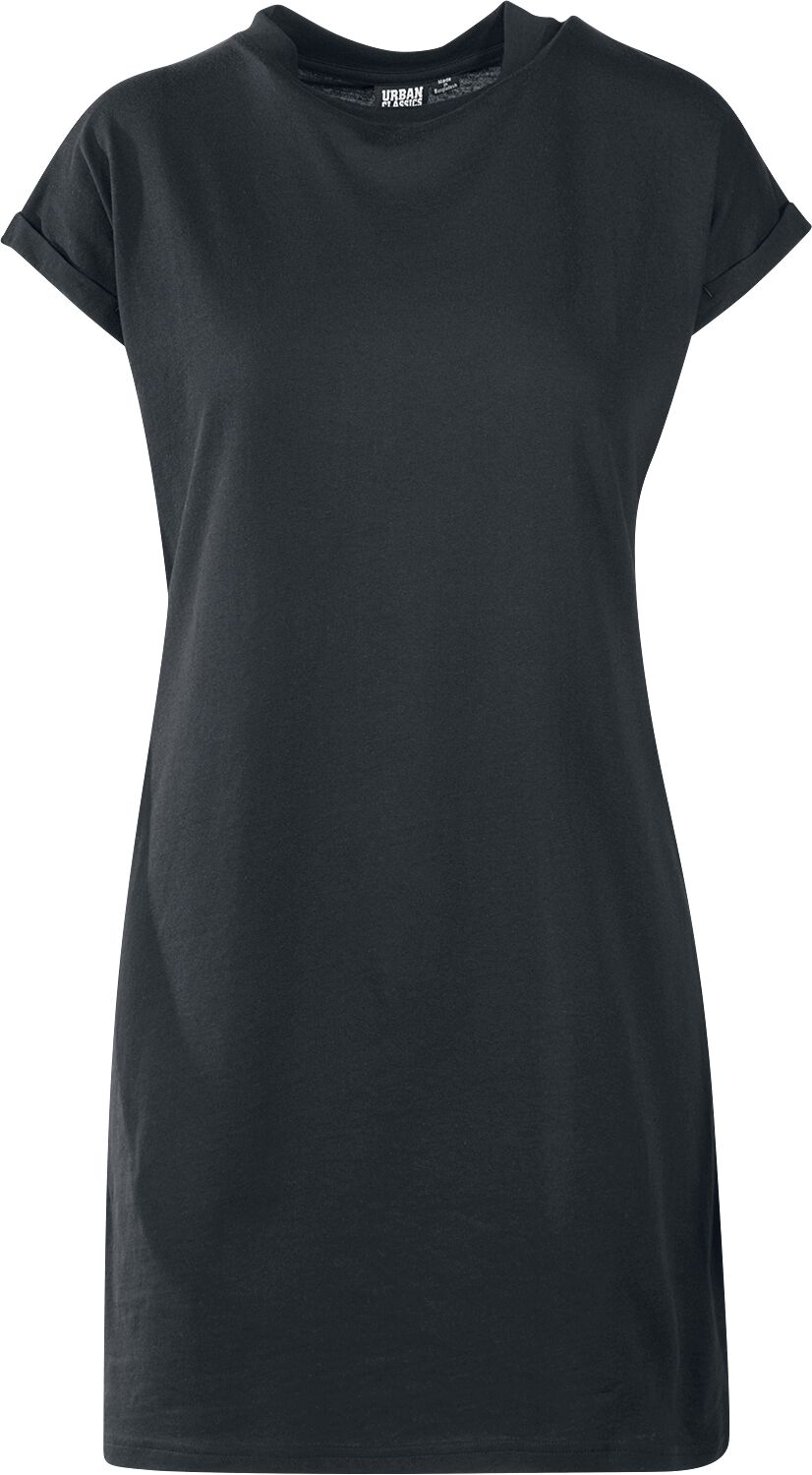 Urban Classics Kurzes Kleid - Ladies Turtle Extended Shoulder Dress - XS bis 5XL - für Damen - Größe XS - schwarz von Urban Classics