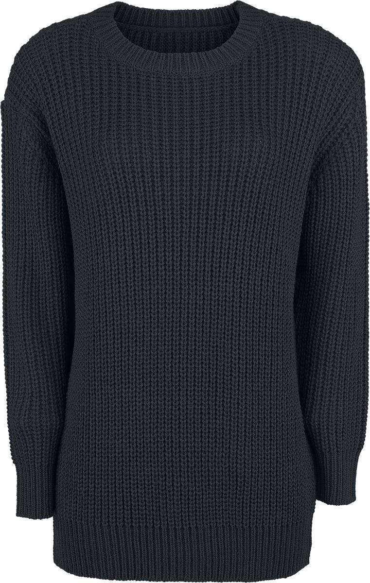 Urban Classics Ladies Basic Crew Sweater Strickpullover schwarz in S von Urban Classics