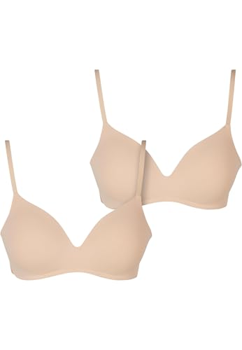 Urban Classics Ladies Basic Padded Bra 2-Pack Nude+Nude, 70A von Urban Classics