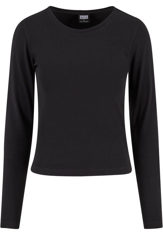 Urban Classics Ladies Basic Super Slim Longsleeve Langarmshirt schwarz in L von Urban Classics