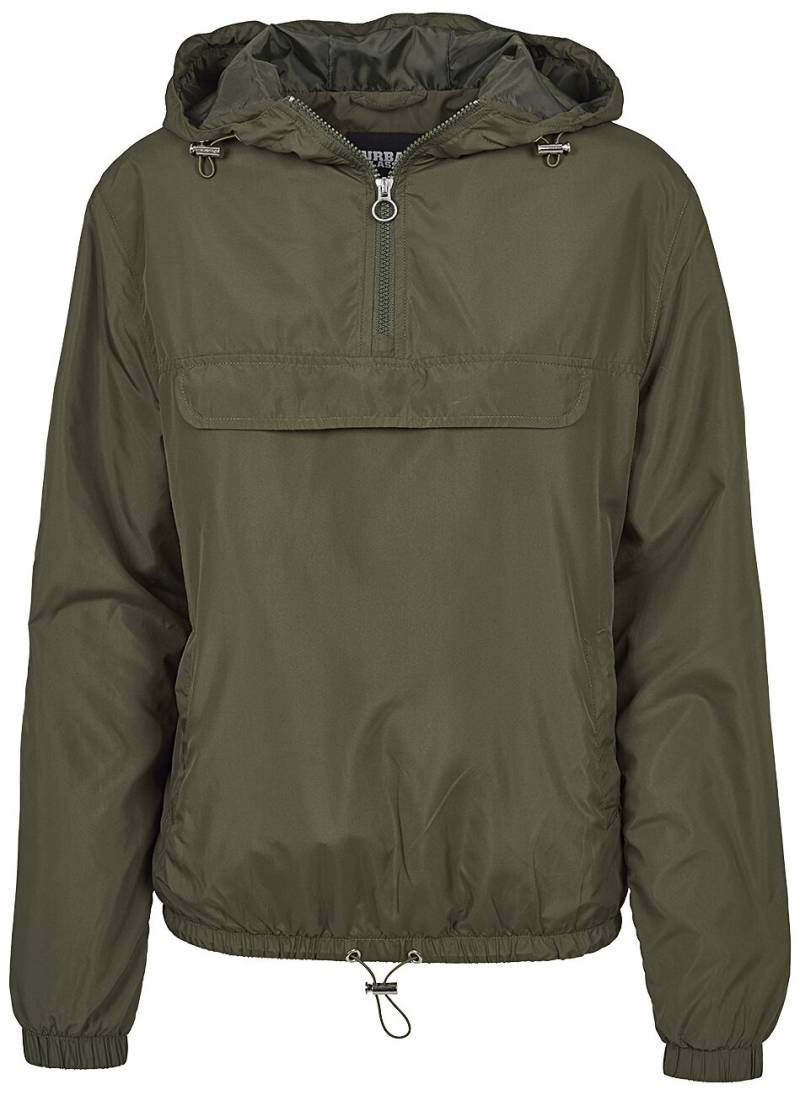 Urban Classics Ladies Basic Windrunner Windbreaker oliv in M von Urban Classics