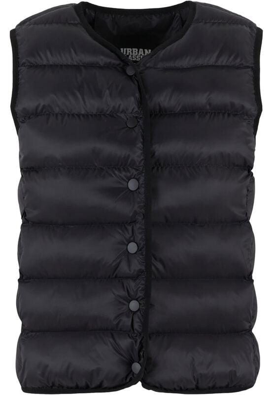 Urban Classics Ladies Button Puffer Vest Weste schwarz in L von Urban Classics